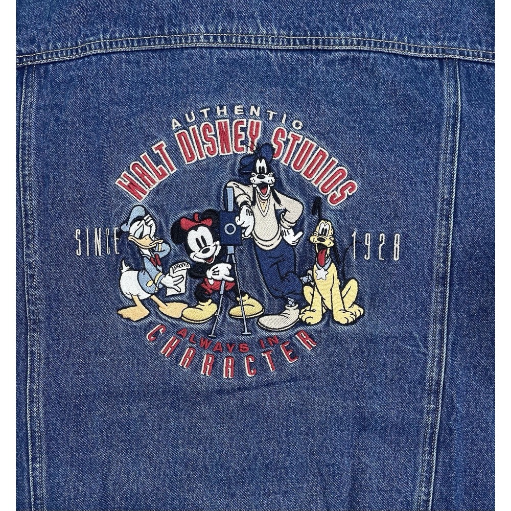 The Disney Store Jacket Men's L Walt Disney Studios Over Size Denim Camera Film